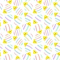 Rainbow Pastel Easter Egg Seamless Pattern Background Royalty Free Stock Photo