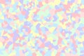 Rainbow Pastel mosaic of abstract geometrical shapes with Pastel Yellow, Maximum Blue Purple, Pale Cyan, Tulip, Melon, Magic Mint