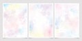 rainbow pastel unicorn candy watercolor background for wedding invitation card collection