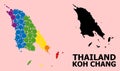 Rainbow Pattern Map of Koh Chang for LGBT