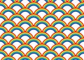 Rainbow pattern seamless. Colorful background vector texture design. Abstract cartoon stripes wallpaper Royalty Free Stock Photo