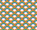 Rainbow pattern seamless. Colorful background vector texture design. Abstract cartoon stripes wallpaper Royalty Free Stock Photo