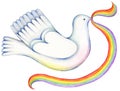 Rainbow Peace Dove