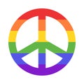 Rainbow peace sign