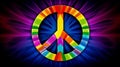 Rainbow Peace: Symbolic Harmony Art Royalty Free Stock Photo