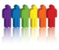 Rainbow people icons