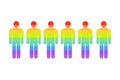 Rainbow people - LGBTQ concept Royalty Free Stock Photo