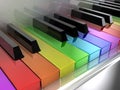 The rainbow piano Royalty Free Stock Photo