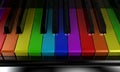 The rainbow piano Royalty Free Stock Photo