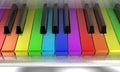 The rainbow piano Royalty Free Stock Photo