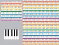 Rainbow piano horizontal display seamless pattern Royalty Free Stock Photo