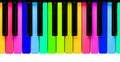 Rainbow piano keys