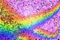 Rainbow on a pink background from mosaic Royalty Free Stock Photo