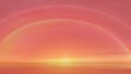 rainbow at pink sky fluffy white clouds on gold sunset summer tropical nature background landscape Royalty Free Stock Photo