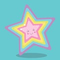 rainbow pink star face 04