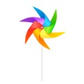 Rainbow paper pinwheel icon