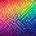 rainbow pixel art for banner and background.
