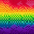 rainbow pixel art for banner and background.