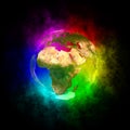 Rainbow planet Earth - Europe Royalty Free Stock Photo