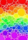 Rainbow polka dots background Royalty Free Stock Photo