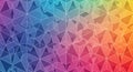 Rainbow Polygonal Background Colorful Geometric Pattern. Royalty Free Stock Photo