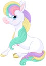 Rainbow Pony Standing Royalty Free Stock Photo