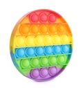 Rainbow pop it fidget toy isolated on white Royalty Free Stock Photo