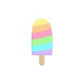 Rainbow ice popsicle vector illustration Royalty Free Stock Photo