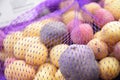 Rainbow potato stock image