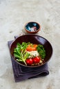 Rainbow power buddha bowl