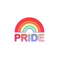 Rainbow, pride day icon. Element of color world pride day icon. Premium quality graphic design icon. Signs and symbols collection Royalty Free Stock Photo