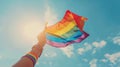 The rainbow pride flag celebration..AI generated image Royalty Free Stock Photo