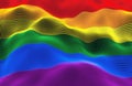 Rainbow pride flag: LBGT social movement symbol