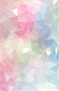 Rainbow prism with golden line low polygon background, abstract spectrum gradient vivid colorful vector backdrop