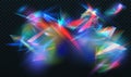 Rainbow Prism Vector Transparent Background. Morion light effect. Light Flare Glint Poster. Shine Glare Glamour Royalty Free Stock Photo