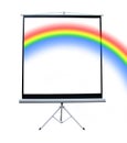 Rainbow through projector screen