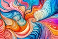 rainbow psychedelic abstract spiral swirls. ai generated Royalty Free Stock Photo