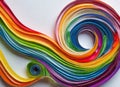 Rainbow quilling paper strips