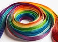 Rainbow quilling paper strips