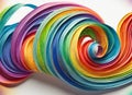 Rainbow quilling paper strips