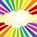 Rainbow Rays around a Cloud Royalty Free Stock Photo