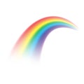 Rainbow realistic on transparent background. Vector isolated rainbow arch design concept