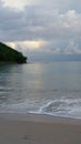 Rainbow reflected on ocean