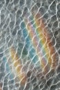 rainbow reflected in the water,