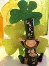 rainbow reflections, St Patricks lucky leprechaun, shamrocks Royalty Free Stock Photo