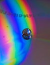 Rainbow Refraction in a Water Droplet Royalty Free Stock Photo