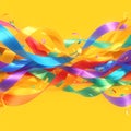 Rainbow Ribbon Art - Inspirational Wall Decoration Royalty Free Stock Photo