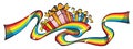 Rainbow ribbon with gifts
