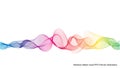 Rainbow ribbon wave isolated