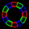 Rainbow ring generated texture